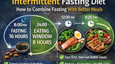 intermittent fasting diet meal schedule with healthy foods