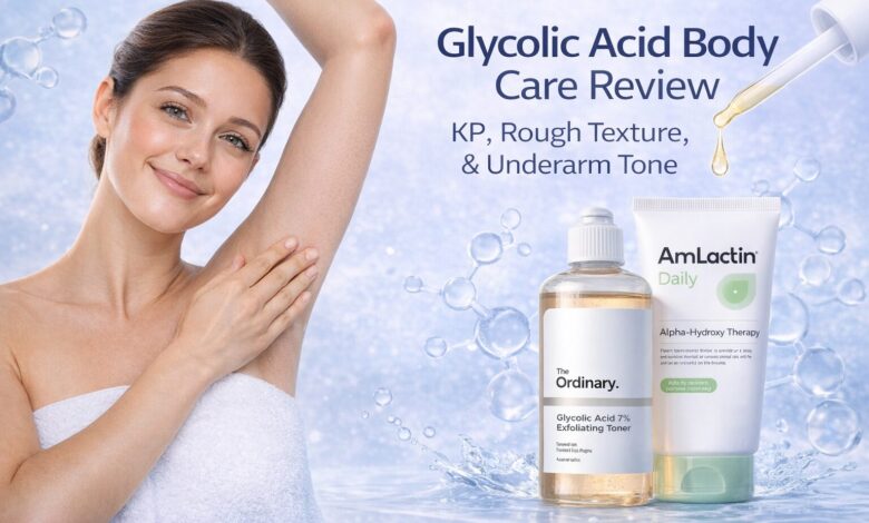 Glycolic Acid Body Care Review for KP and Rough Skin Texture